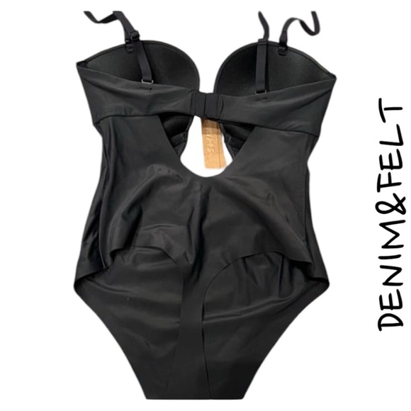 SKIMS DEEP PLUNGE SHAPEWEAR THONG BODYSUIT |STYLE: BD-THG-2959 |COLOR:ONYX |NEW - Picture 4 of 10